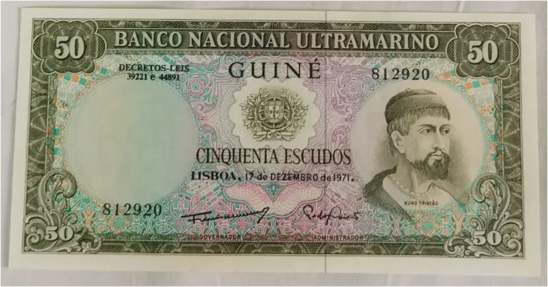 GUINEA - 50 ESCUDOS -  GEM UNC CONDITION (1971) - 1