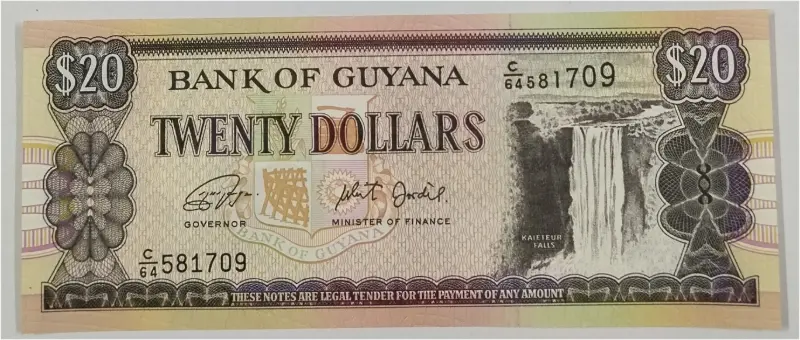 GUYANA - 20 DOLLAR - GEM UNC MINT CONDITION (1996 & 2018) - 1