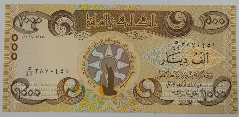 IRAQ - 1000 DINAR  -  UNC MINT CONDITION (2018) - 1