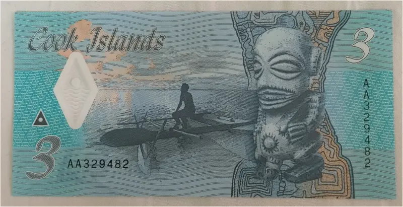 ISLAND - 3 DOLLAR COMMEMORATIVE -  POLYMER NOTE - UNC & MINT CONDITION (2021) - 1