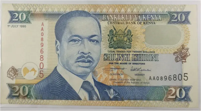 KENYA - 20 SHILLINGS -  UNC MINT CONDITION (1995) - 1