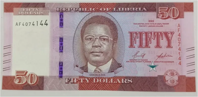 LIBERIA - 50 DOLLAR - UNC MINT CONDITION (2022) - 1