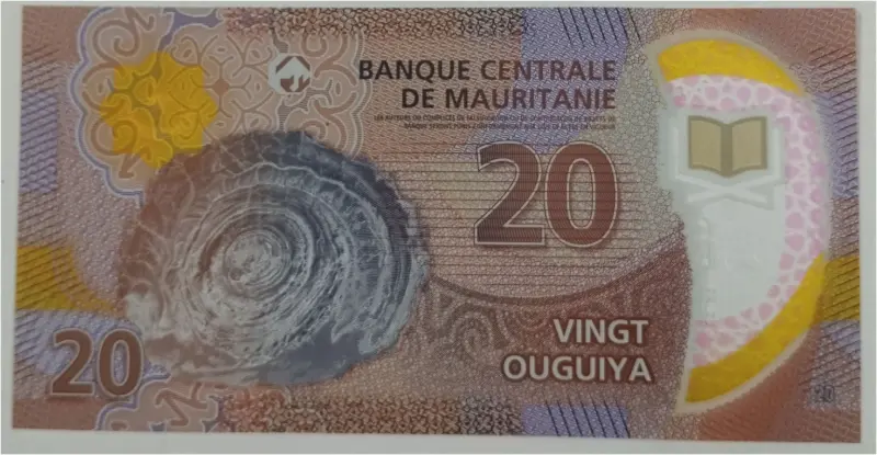MAURITANIA - 20 OUGUIYA POLYMER NOTE - UNC MINT CONDITION (2020) - 1