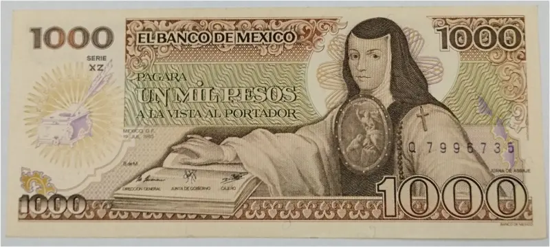 MEXICO - 1000 PESOS -  UNC MINT CONDITION (1983 & 1984) - 1