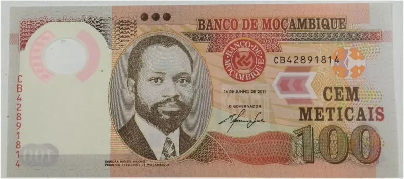 MOZAMBIQUE - 100 METICAIS  POLYMER NOTE -  UNC MINT CONDITION (2011 - 2017) - 1