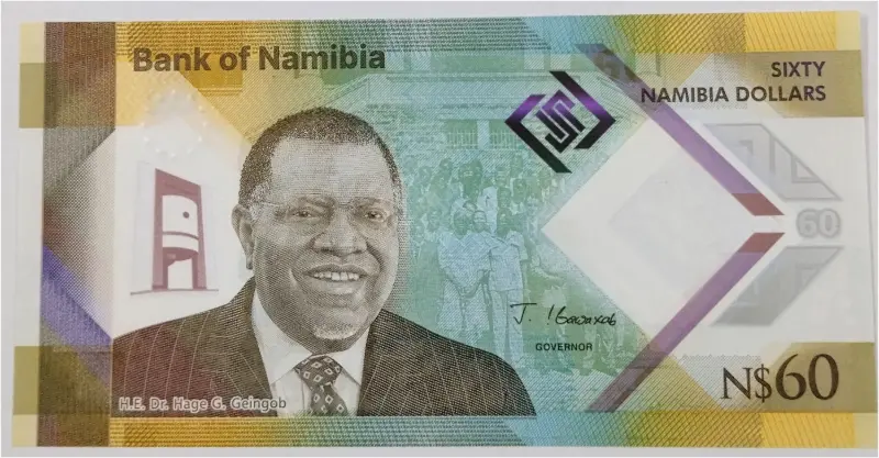 NAMIBIA - 60 DOLLARS COMMEMORATIVE - POLYMER NOTE -  UNC MINT CONDITION (2025) - 1