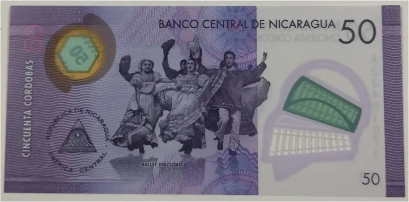 NICARAGUA - 50 CORDOBAS  POLYMER NOTE - UNC MINT CONDITION (2015) - 1