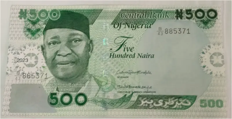 NIGERIA - 500 NAIRA -  UNC & MINT CONDITION (2023) - 1