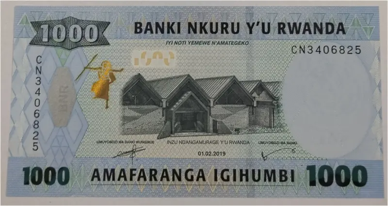 RWANDA - 1000 FRANCS - UNC MINT CONDITION (1988) - 1