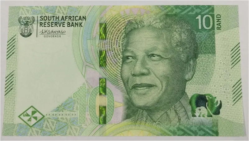 SOUTH AFRICA  - 10 RAND -  GEM UNC MINT CONDITION - 1