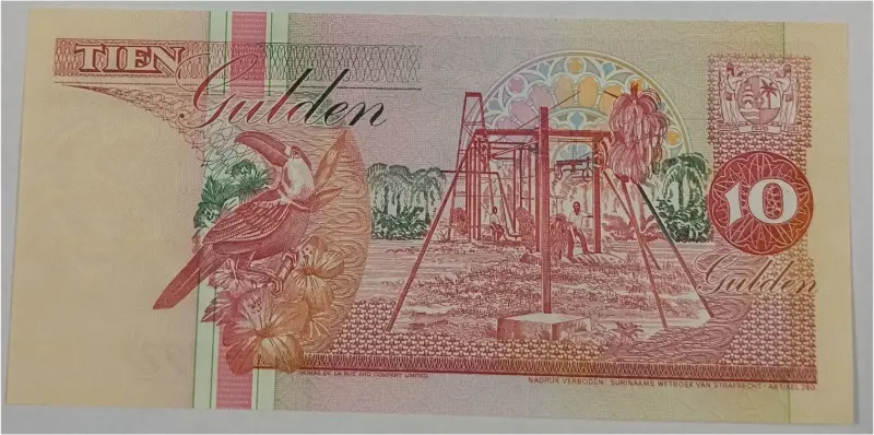 SURINAME - 10 GULDEN - UNC MINT CONDITION (1991 &1999) - 1