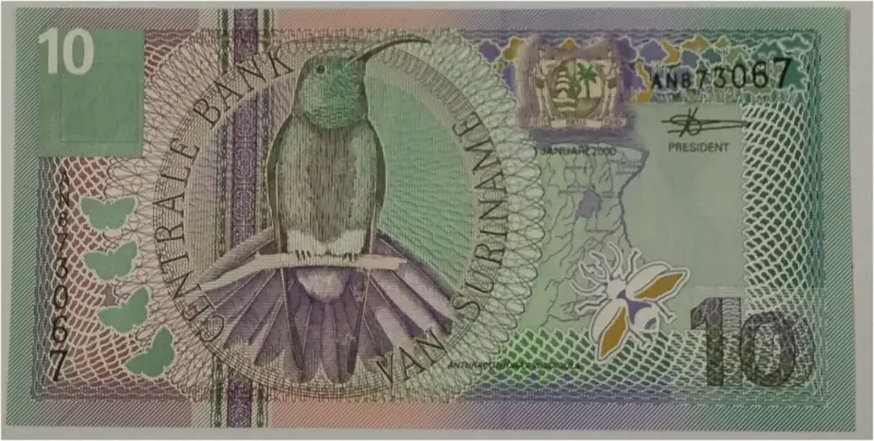 SURINAME - 10 GULDEN - UNC MINT CONDITION (2003) - 1