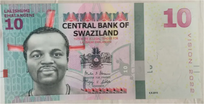SWAZILAND - 10 EMALANGENI - UNC & MINT CONDITION (2015) - 1