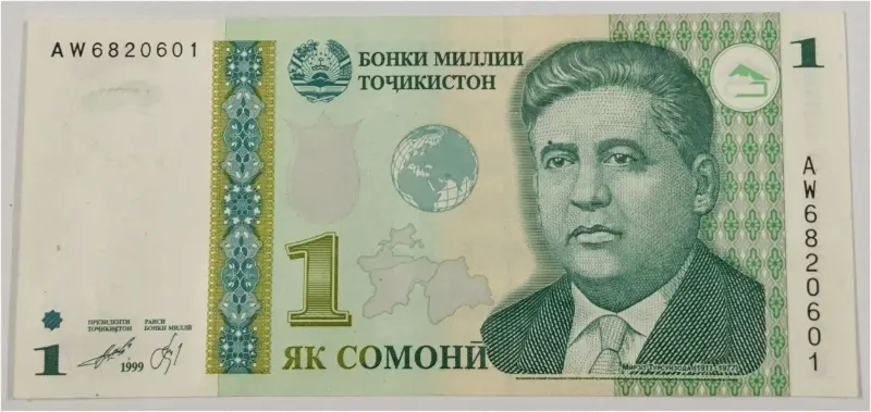TAJIKISTAN - 1 SOMONI - UNC MINT CONDITION (1999) - 1