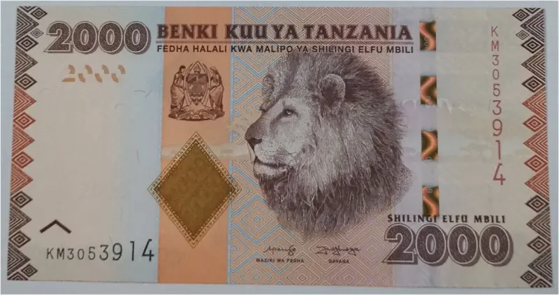 TANZANIA - 2000 SHILLING -  UNC MINT CONDITION - 1