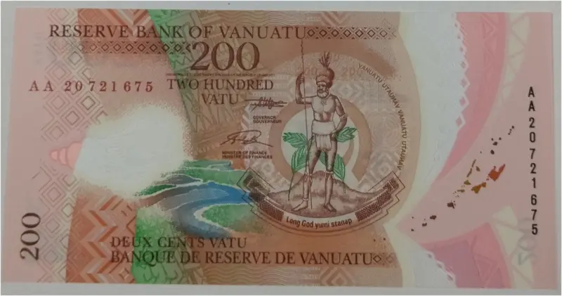 VANUATU - 200 VATU -  POLYMER NOTE - UNC MINT CONDITION (2014 & 2020) - 1