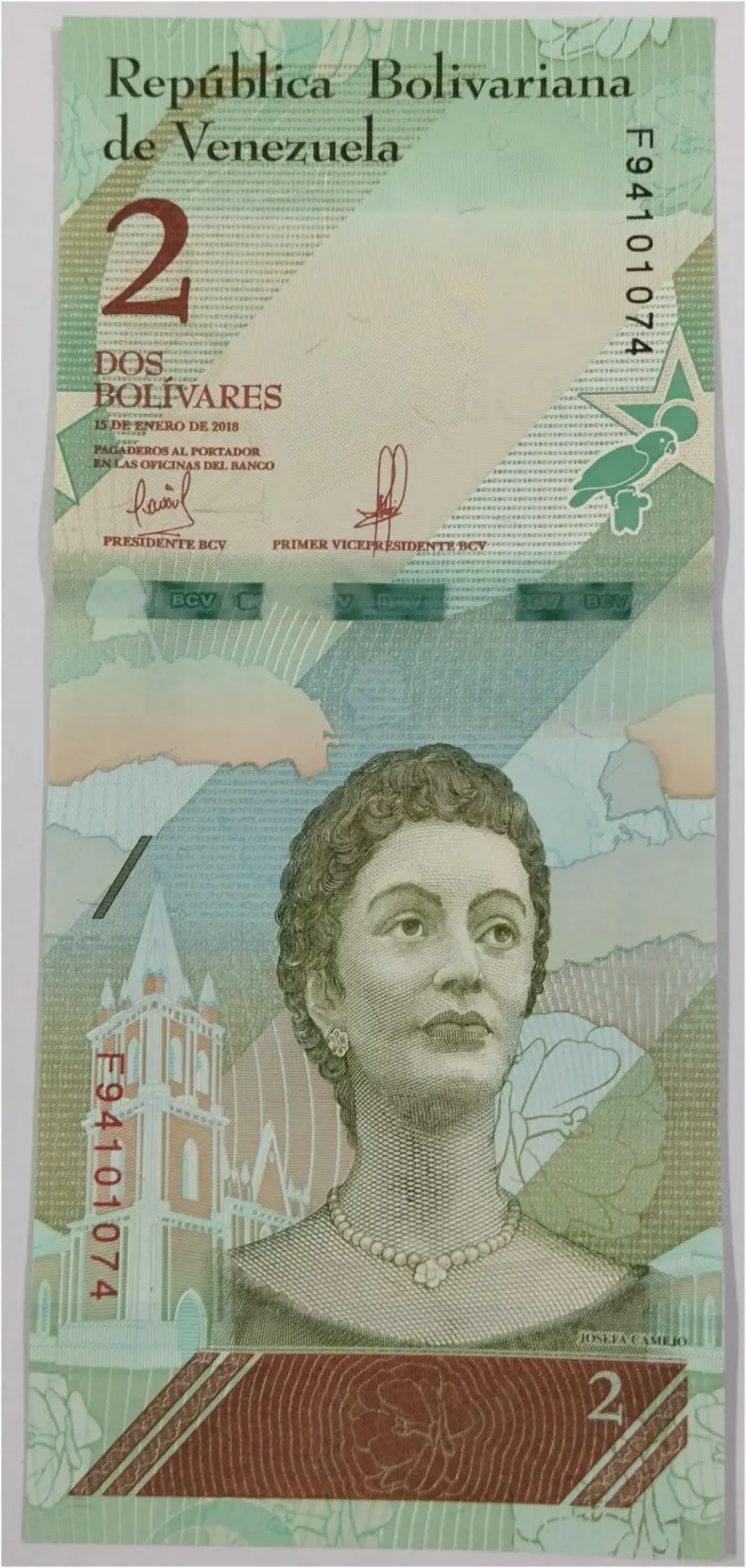 VENEZUELA - 2 BOLIVAR - UNC & MINT CONDITION (2018) - 1