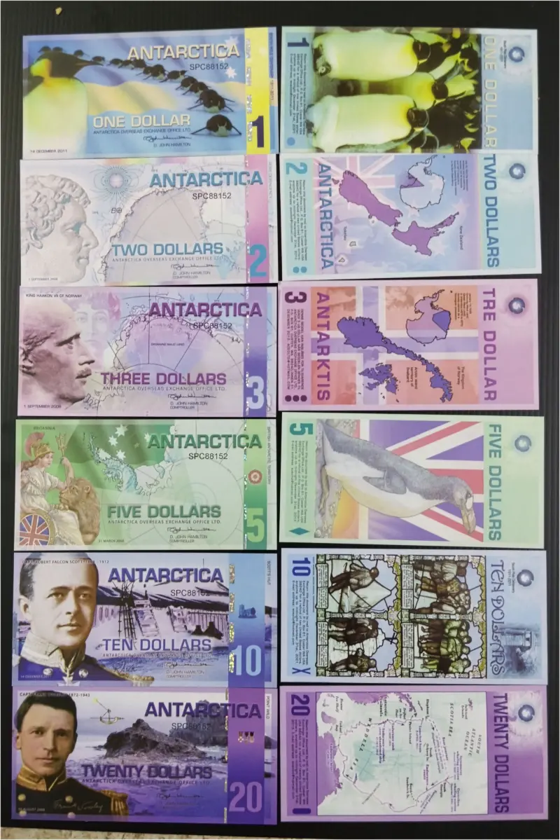 ANTARCTICA - 6 x DIFFERENT NOTES SET - UNC MINT CONDITION - 1