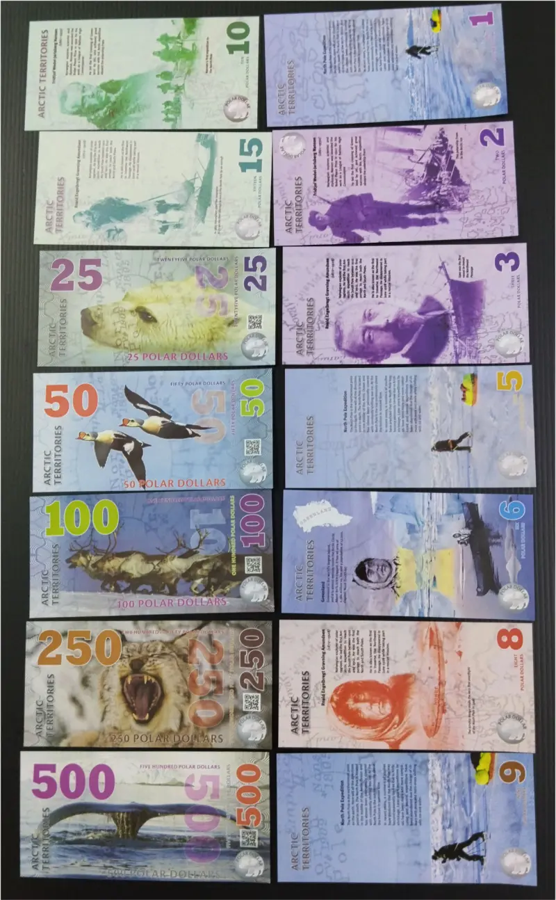 ARCTIC  TERRITORIES - FANTASY - 14 x DIFFERENT NOTE SET - UNC MINT CONDITION (2010 - 2017) - 1
