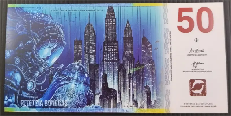 COSTA  PLOMA - 50 FANTASY POLYMER NOTE - UNC MINT CONDITION - 1