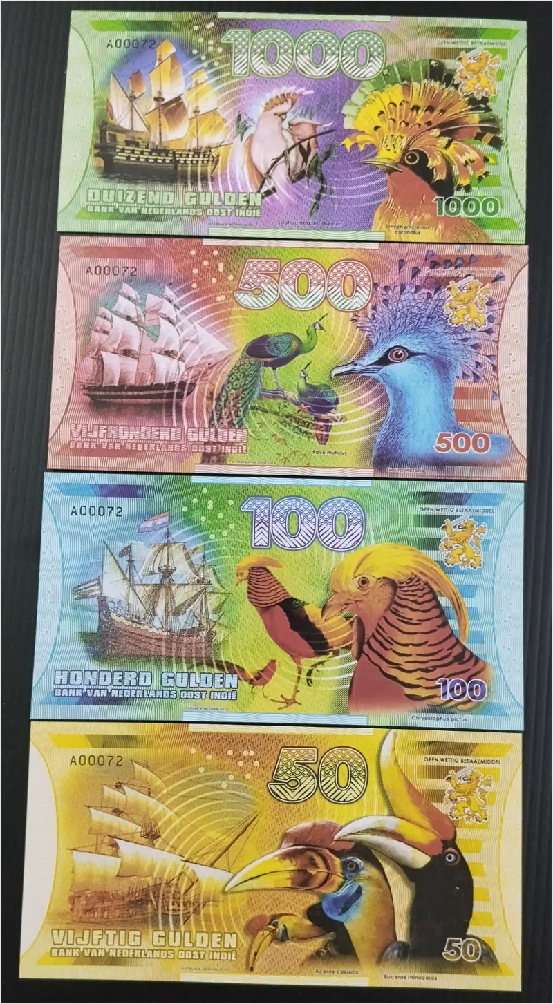 NETHERLAND EAST INDIES - 4 x DIFFERENT NOTES SET - UNC MINT CONDITION (2016) - 1