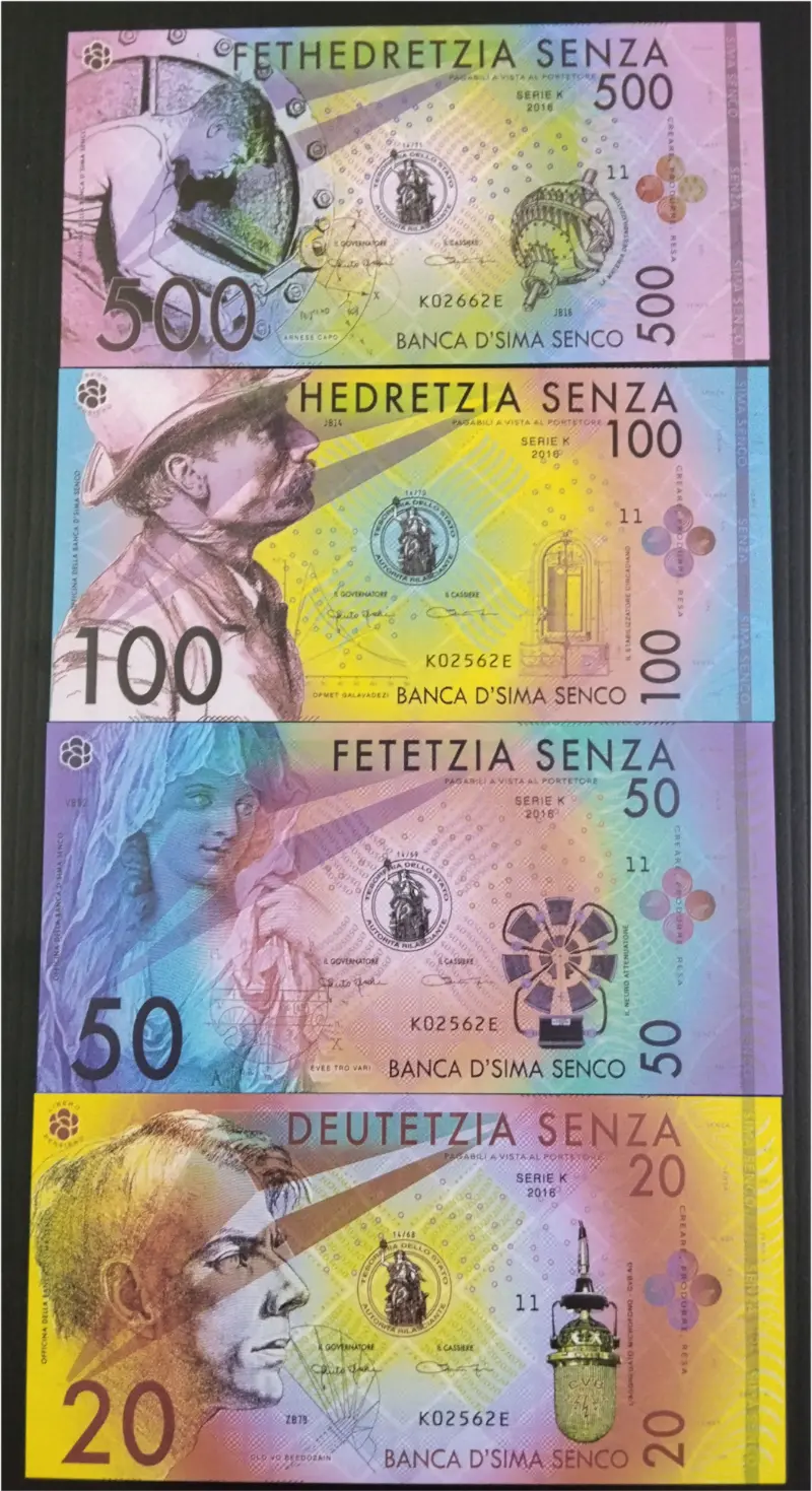 SIMA SENCO - FANTASY 4 x DIFFERENT NOTES SET - UNC MINT CONDITION (2016) - 1