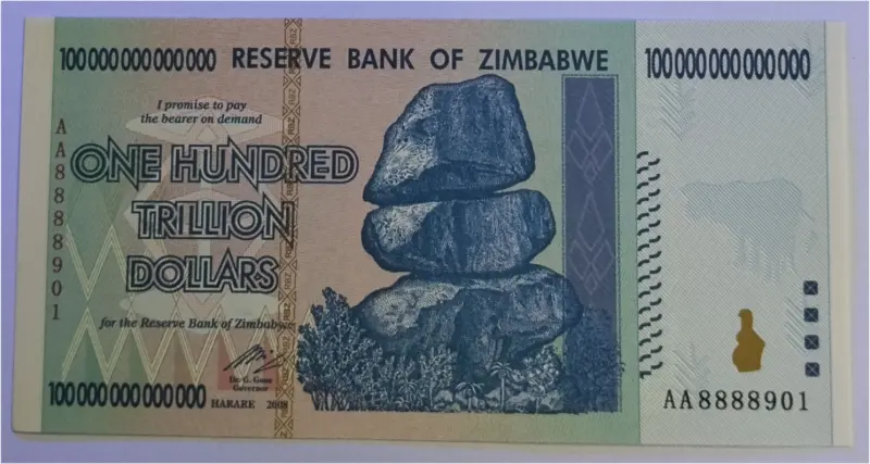 ZIMBABWE - 100 TRILLION DOLLARS  (2008) - 1