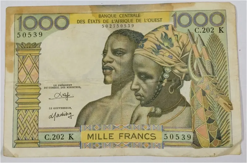 AFRICA - SENEGAL  1000 FRANCS  - USED CONDITION (1959 & 1970) - 1