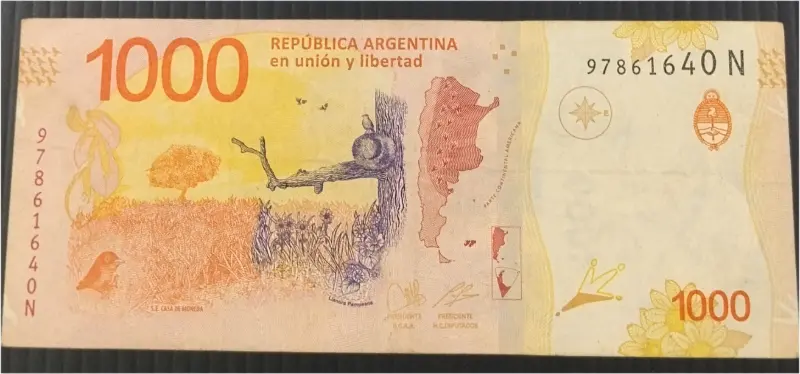 ARGENTINA - 1000 PESOS - VF++ CONDITION  - 1