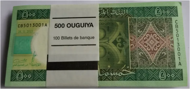 MAURITANIA - 500 OUGUIYA  BUNDLE -  GEM UNC MINT CONDITION - 1