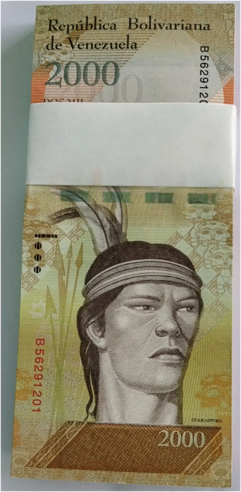 VENEZUELA - 2000 BOLIVARES BUNDLE  - GEM UNC MINT CONDITION - 1