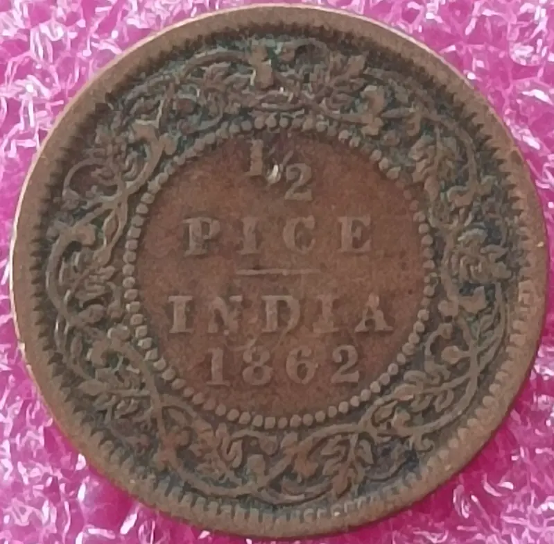 Queen 1/2 Pice ( 1862 - 1901 ) - 10