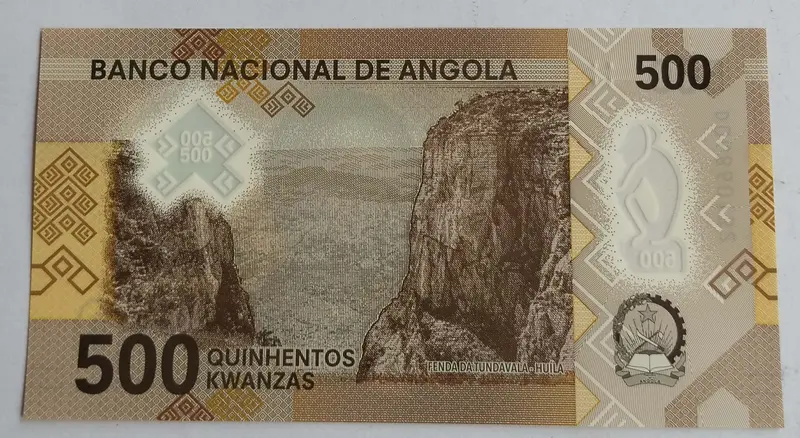 ANGOLA - 500 KWANZAS  -  POLIMER NOTE - UNC & MINT CONDITION - 1