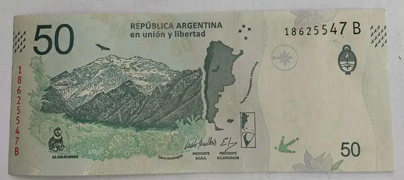 ARGENTINA - 50 PESOS - UNC & MINT CONDITION (  2018 & 2020  ) - 1