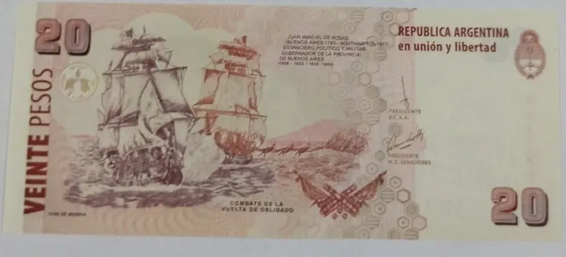ARGENTINA - 20 PESOS - UNC & MINT CONDITION  ( 1999 ) - 1