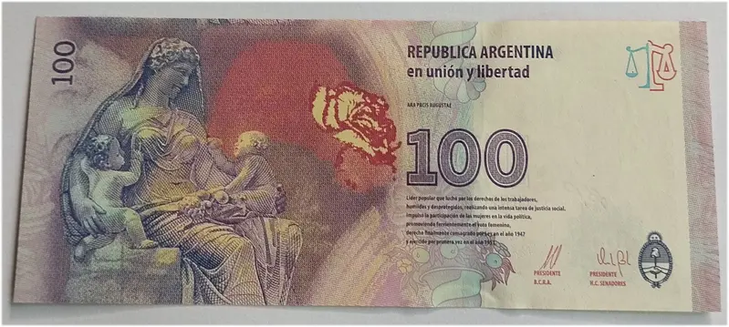 ARGENTINA - 100 PESOS  - UNC & MINT CONDITION - 1