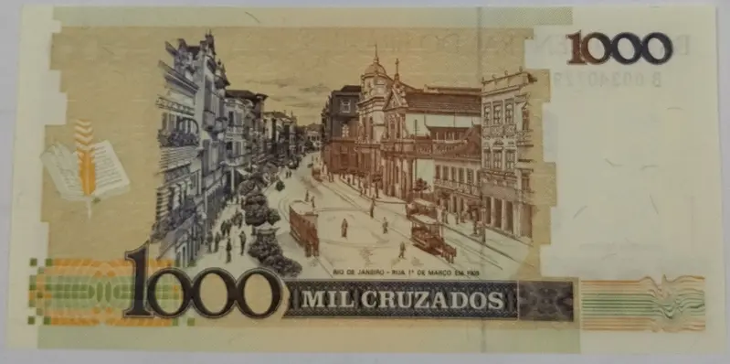 BRAZIL - 1000 CRUZADOS - UNC & MINT CONDITION - 1