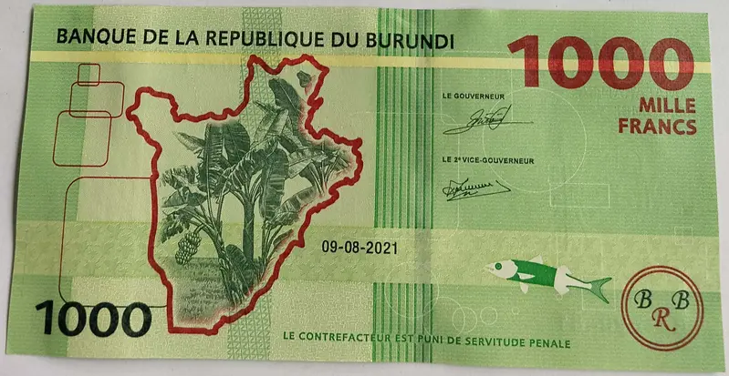 BURUNDI - 1000 FRANCS - UNC & MINT CONDITION - 1