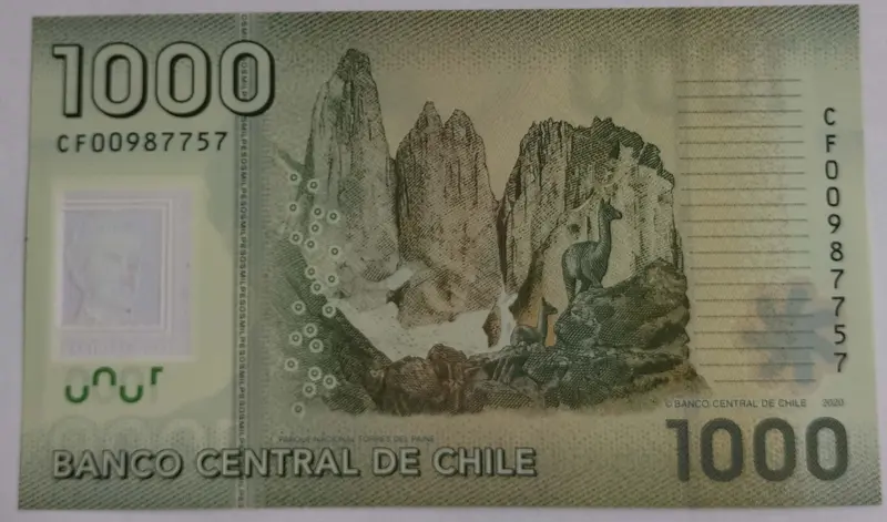 CHILE - 1000 Pesos - POLYMER NOTE - UNC & MINT - 1