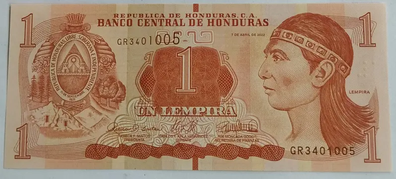 HONDURAS - 1 LEMPIRAS - UNC & MINT CONDITION - 1