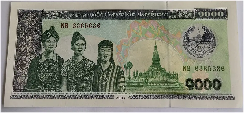 LAOS - 1000 KIP - UNC & MINT CONDITION - 1
