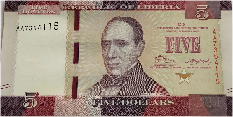 LIBERIA - 5 DOLLARS - UNC & MINT CONDITION - 1