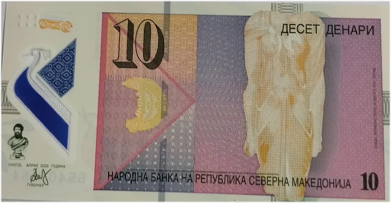 MACEDONIA - 10 DENARI - POLYMER NOTE - UNC & MINT CONDITION (2020) - 1