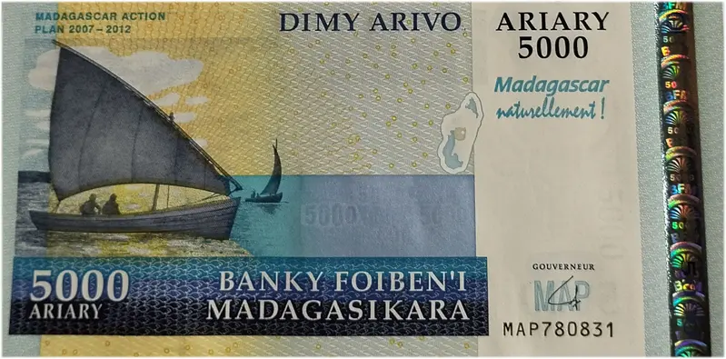 MADAGASCAR - 5000 ARIARY - UNC & MINT CONDITION (2020) - 1