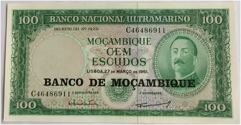 MOZAMBIQUE - 100 ESCUDOS - UNC & MINT CONDITION (1961) - 1