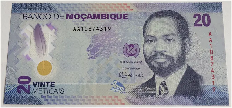 MOZAMBIQUE - 20 METICAIS - POLYMER NOTE - UNC & MINT CONDITION (2024) - 1