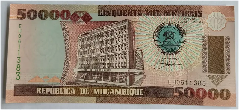 MOZAMBIQUE - 50,000 METCAIS - UNC & MINT CONDITION (1993) - 1
