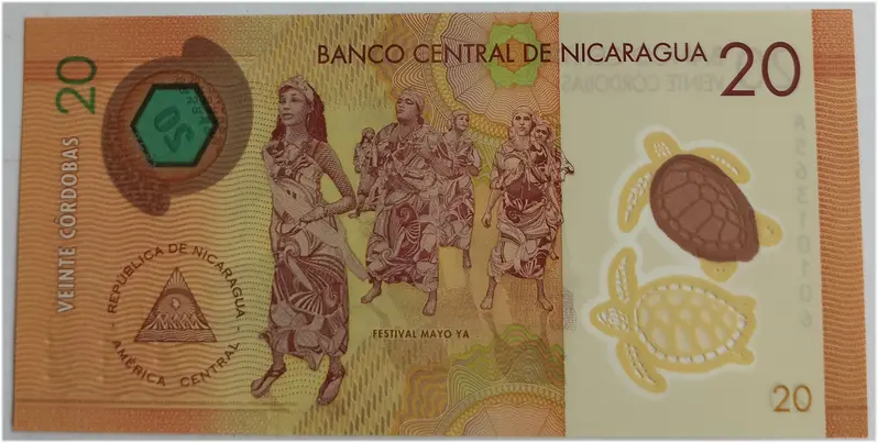 NICARAGUA - 20 CORDOBAS - POLYMER NOTE - UNC & MINT CONDITION - 1