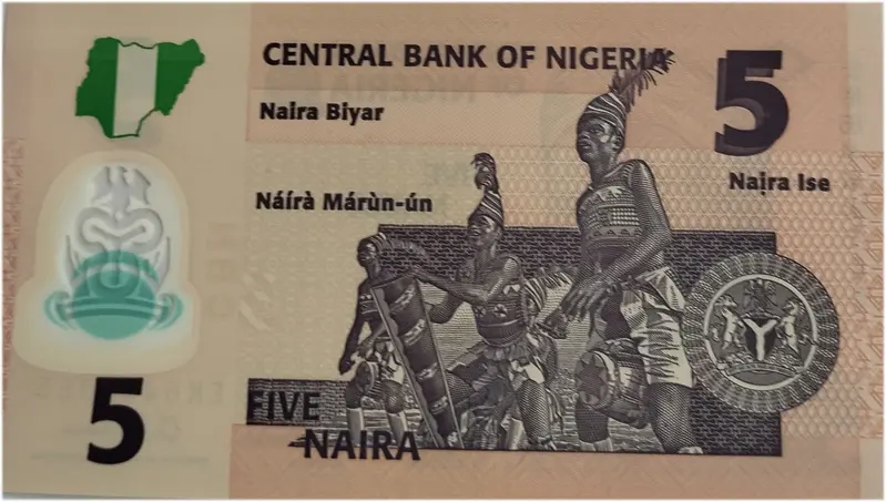 NIGERIA - 5 NAIRA - POLYMER NOTE - UNC & MINT CONDITION - 1