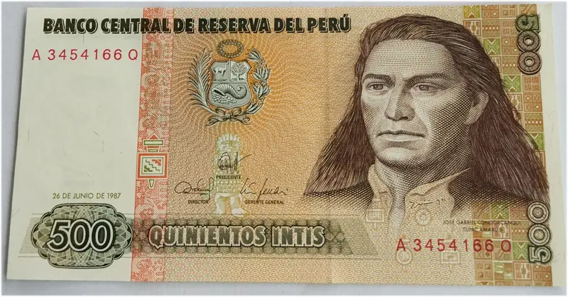 PERU - 500 PERUVIAN INTIS - UNC & MINT CONDITION (1985) - 1